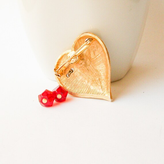 Vintage Heart Brooch - image 3