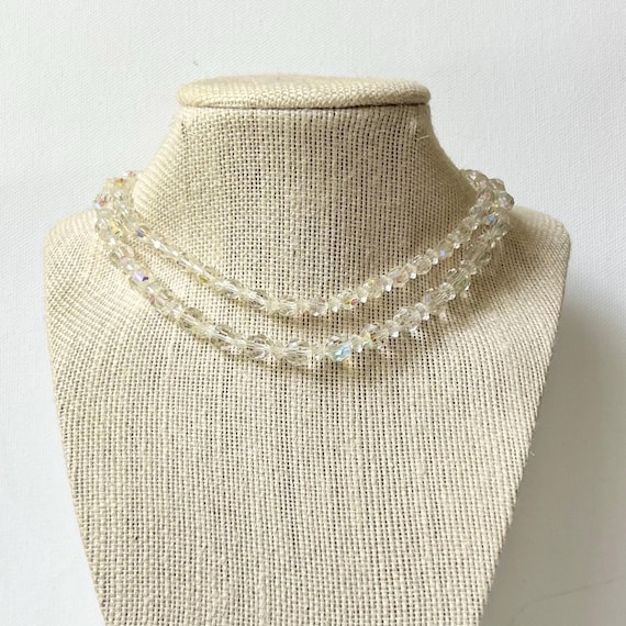 Vintage Clear Crystal Necklace