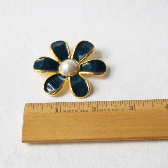 Vintage Pearl Flower Brooch,  Ann Klein Brooch - image 2