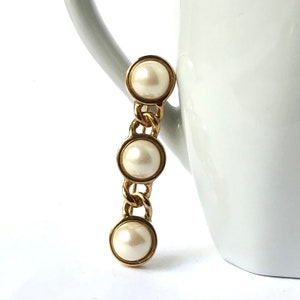 Vintage Pearl Bar Brooch image 1