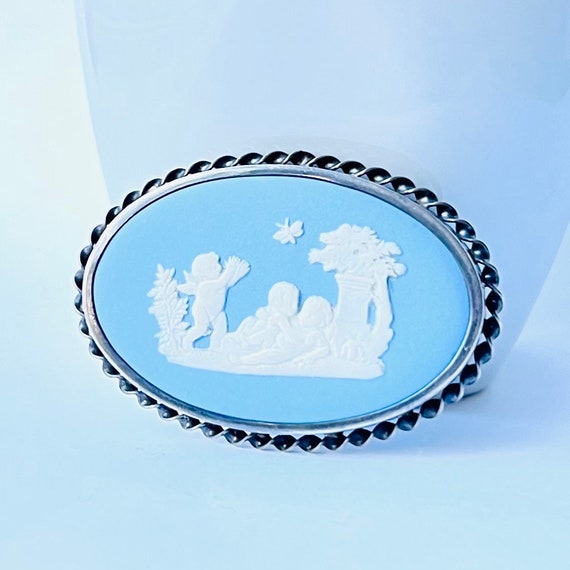 Vintage Wedgewood Cherub Brooch, Wedgewood