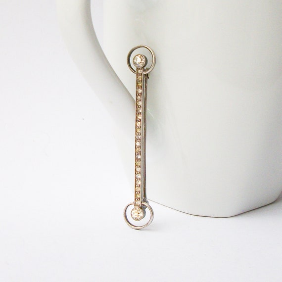 Vintage Sterling Silver Bar Brooch by C&H Co. - image 1