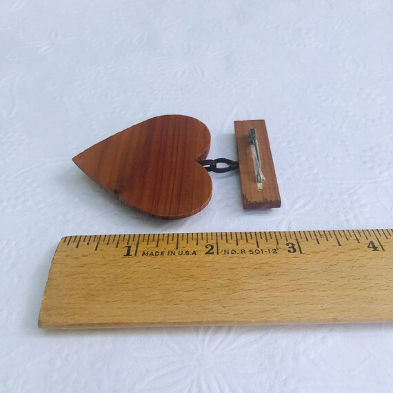 Vintage Wooden Mother Brooch, Mother's Day - image 2