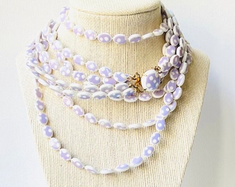 Vintage Purple and White Necklace