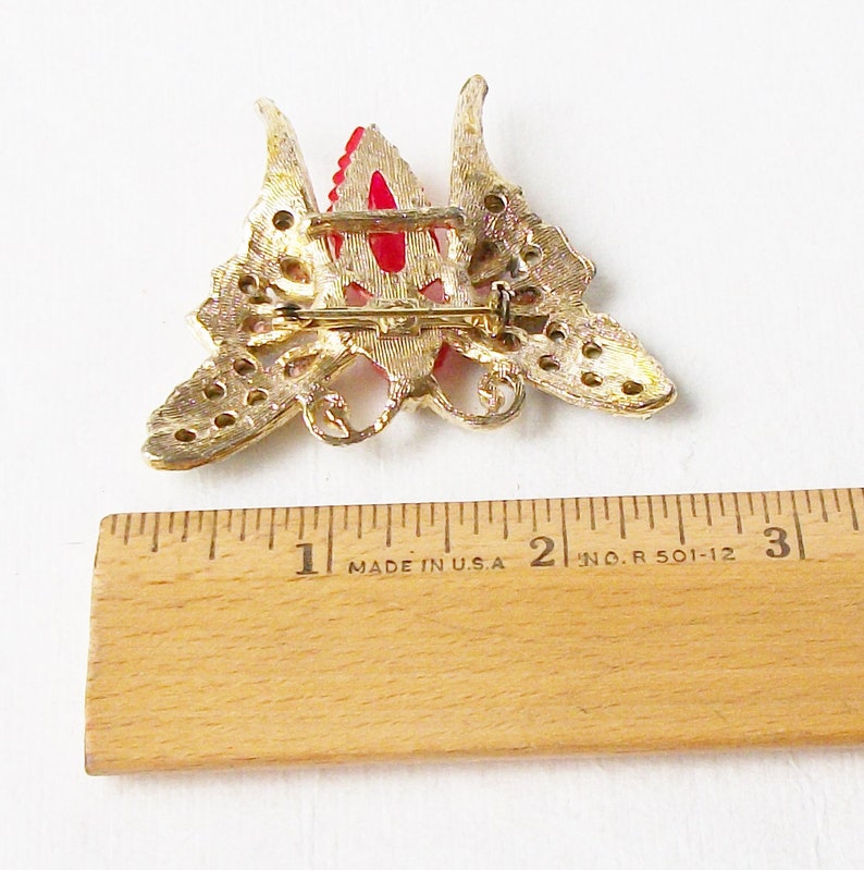 Vintage Butterfly Brooch Butterfly Rhinestone Brooch