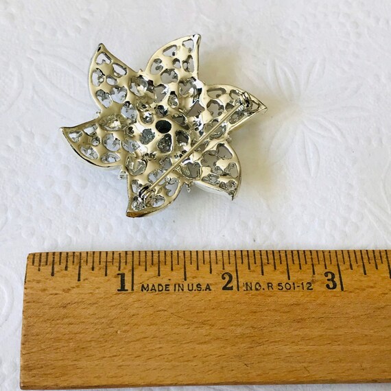 Vintage Crystal Star Brooch - image 2