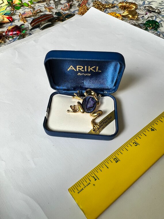 Vintage Ariki Paua Shell Frog Brooch - Etsy