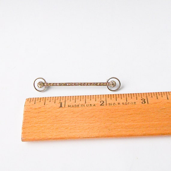 Vintage Sterling Silver Bar Brooch by C&H Co. - image 3