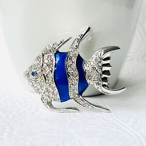Vintage Silver Fish Brooch, Fish Pin