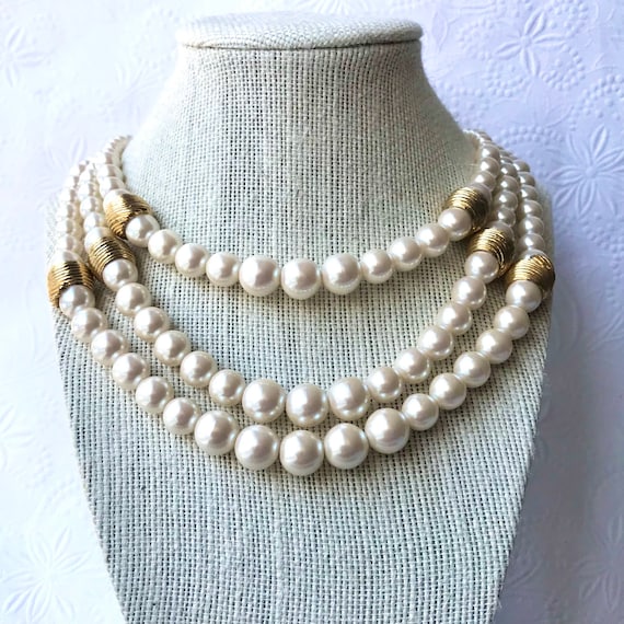 Signed Richelieu Designer Nautical Sea Shell and Faux Pearl Vintage Gold  Tone Choker Necklace - Etsy