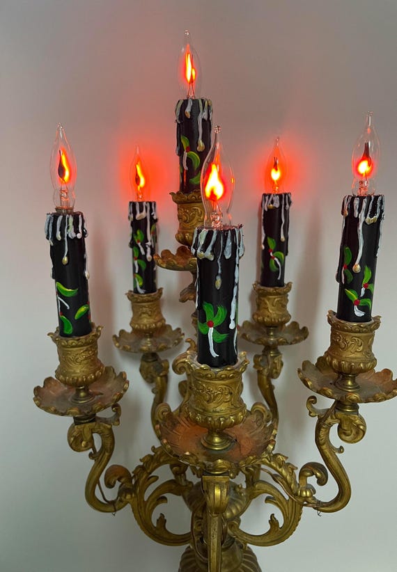 Candelabra, French, Onyx, Gold Gilt, Dragon, Bronze, Candelabrum, Antique