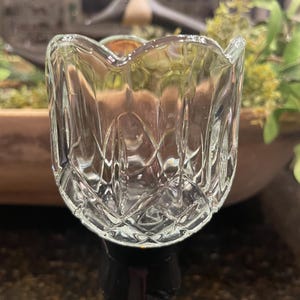 Vintage Homeco Crystal Tulip Candleholder Candlestick Peg insert for Votive