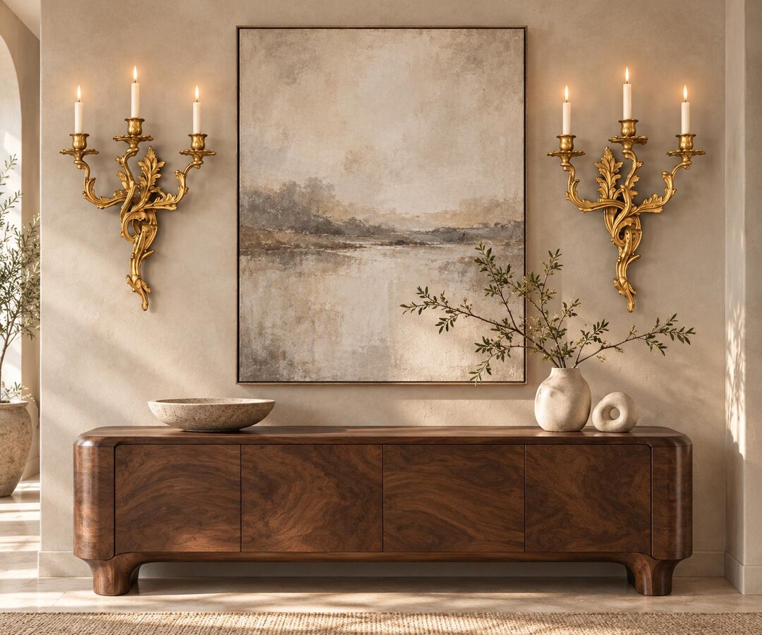フランスアンティーク ルイ15世様式 2灯ウォールスコンス ペア 壁掛け燭台 Gilt Bronze Wall Sconces Candelabra Pair Antique Louis XV Acanthus