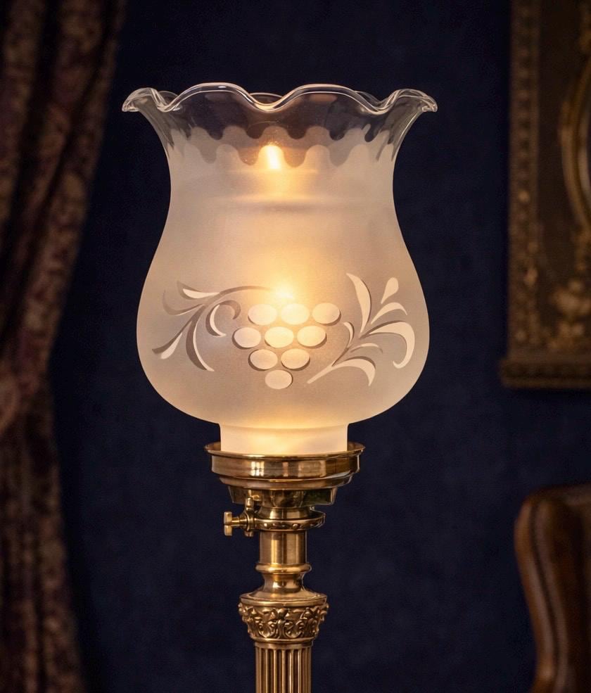 Antique Floor Glass Lamp Shade - Etsy