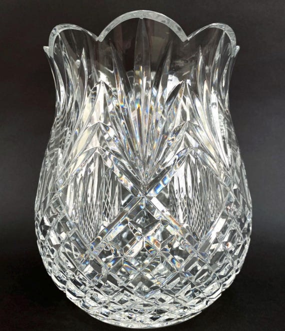 Rare Limited Edition Waterford Crystal Vase – Signed & Numbered 37/100 – Hand-Cut Lead Crystal Beautiful Tulip Shape Ireland