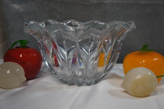 Vintage JG Durand French D'Arques Large Crystal Centerpiece Bowl 10" Stunning