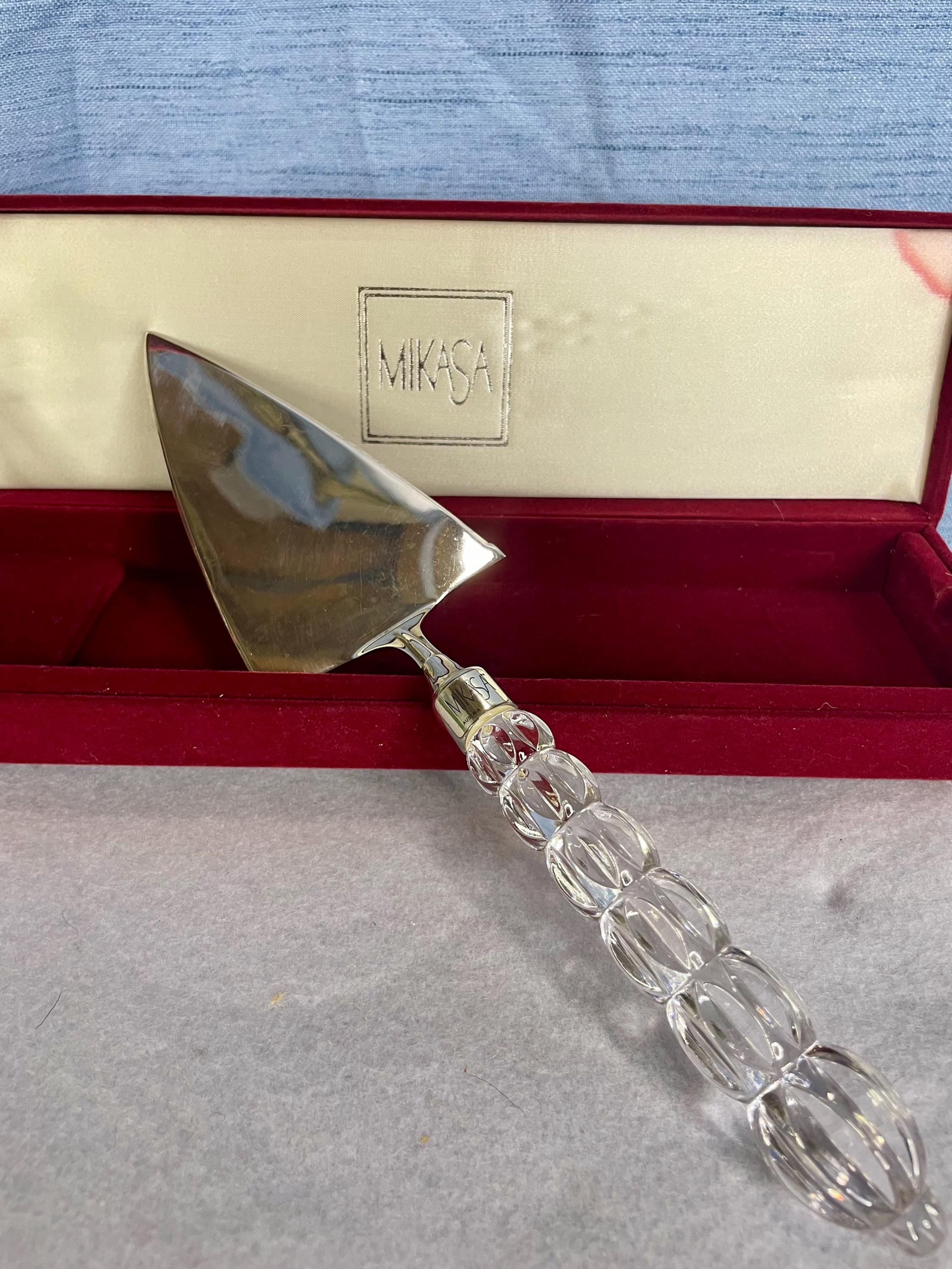 Vintage Mikasa Starshine Silver & Crystal Serving Piece Original