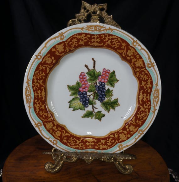 Vintage Plate Hua Rong Tang Zhi Porcelain Wall Hanging Vintage Plate China Plate Chinese Plate Decorative Porcelain Plate Salad Plate