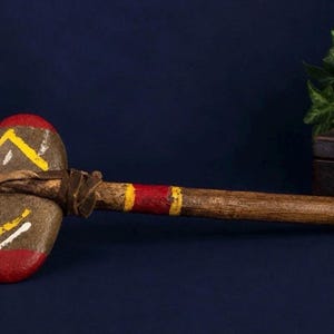 Native American Stone Axe Tomahawk Cherokee Reservation Art Lodge Decor
