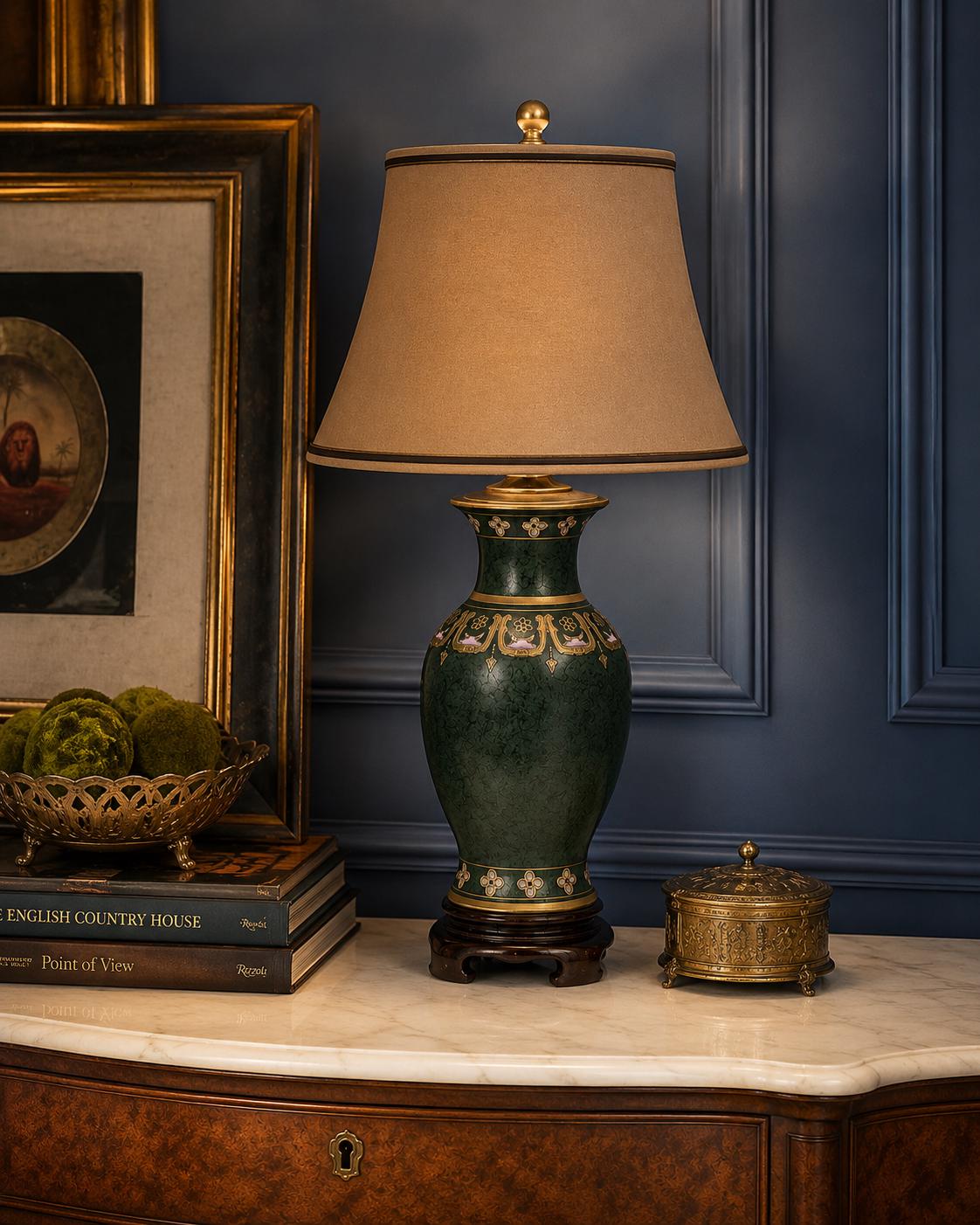 Vintage Brass Chinoiserie Lamp - Etsy