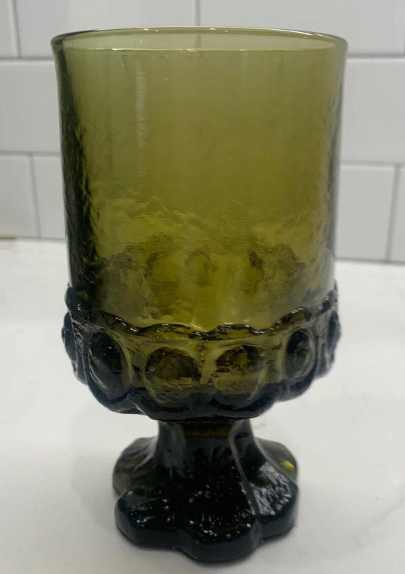 Glasses, Green, Goblets, Water, Tea, Glasses, Footed, Tiffin, Franciscan, Madeira, Citron, Glow, Six