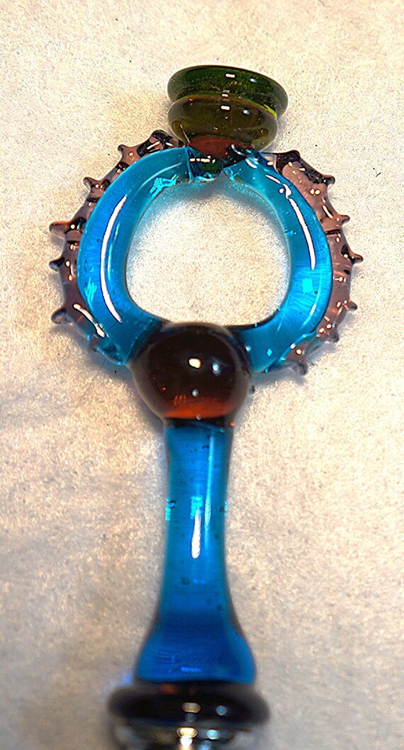 Vintage Hand Blown Art Deco Glass Wine Bottle Stopper Unique