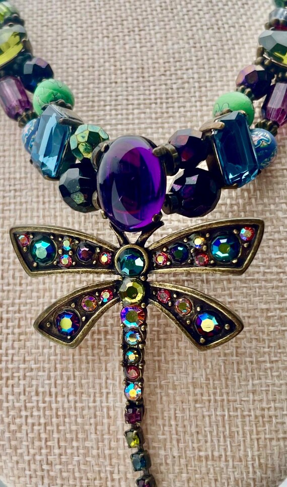 Chicos multicolor crystal bead dragonfly pendant … - image 3