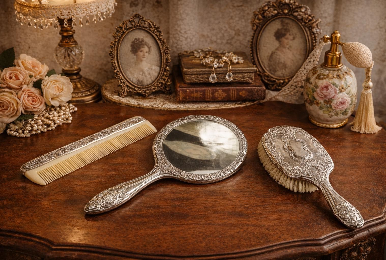 Victorian Hair Brush Set - Etsy
