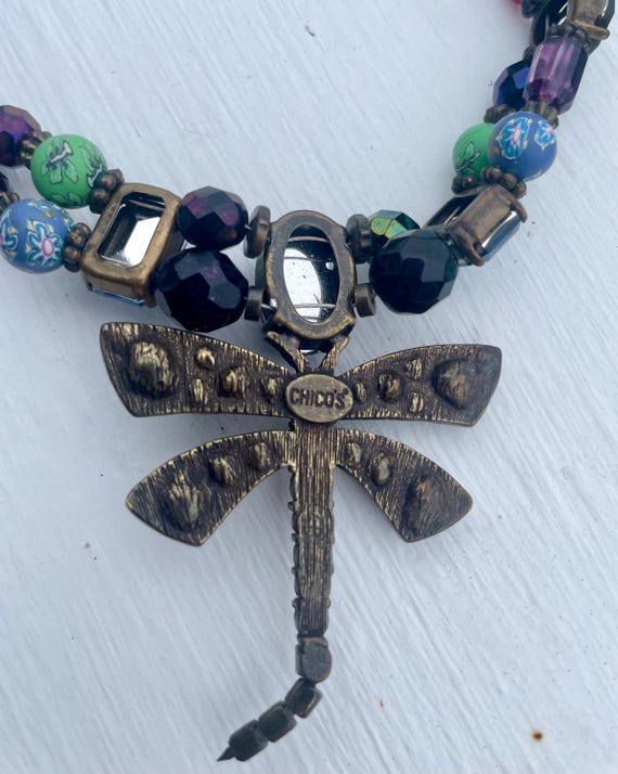 Chicos multicolor crystal bead dragonfly pendant … - image 9