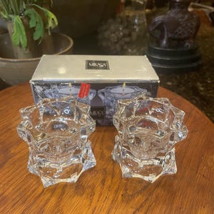 Mikasa Sparkling Star Votive Candle Holders - Set Of 2 - NIB