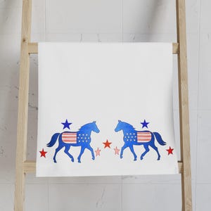 Americana Kitchen Hand Towel with Horses