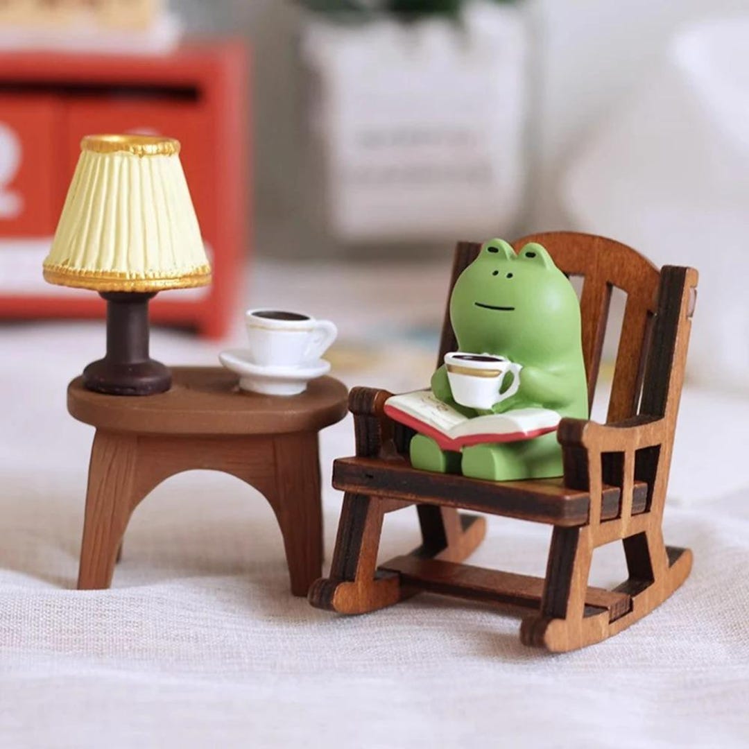 Cute Resin Frog Figurine Rocking Chair, Funny Ornament - Etsy