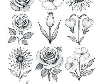 Blommigt inspirerande digitalt tryck