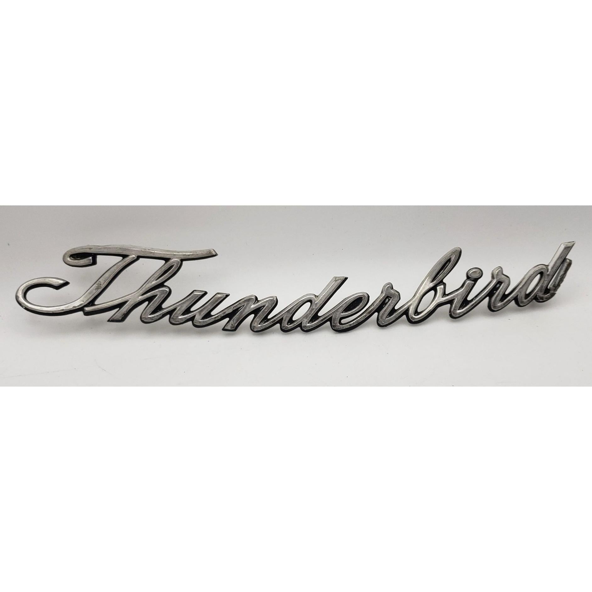 Script Ford Thunderbird Emblem Chrome Metal Badge Vintage 1970s - Etsy