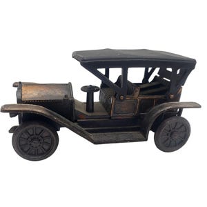 Simplex Diecast Model T Car Miniature Sharpener Black Bronze Accents Hong Kong