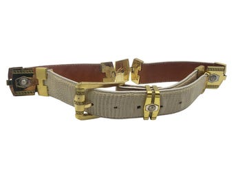 Veretta Crocodile Leather Belt Sz 32 Made In Mexico Vintage READ