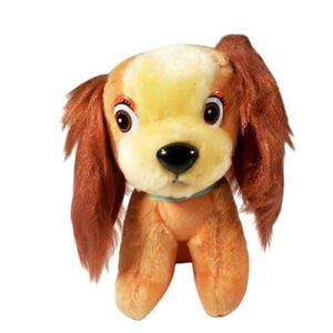 Lady And The Tramp Plush Dog Walt Disney Stuffed Animal Vintage 1985