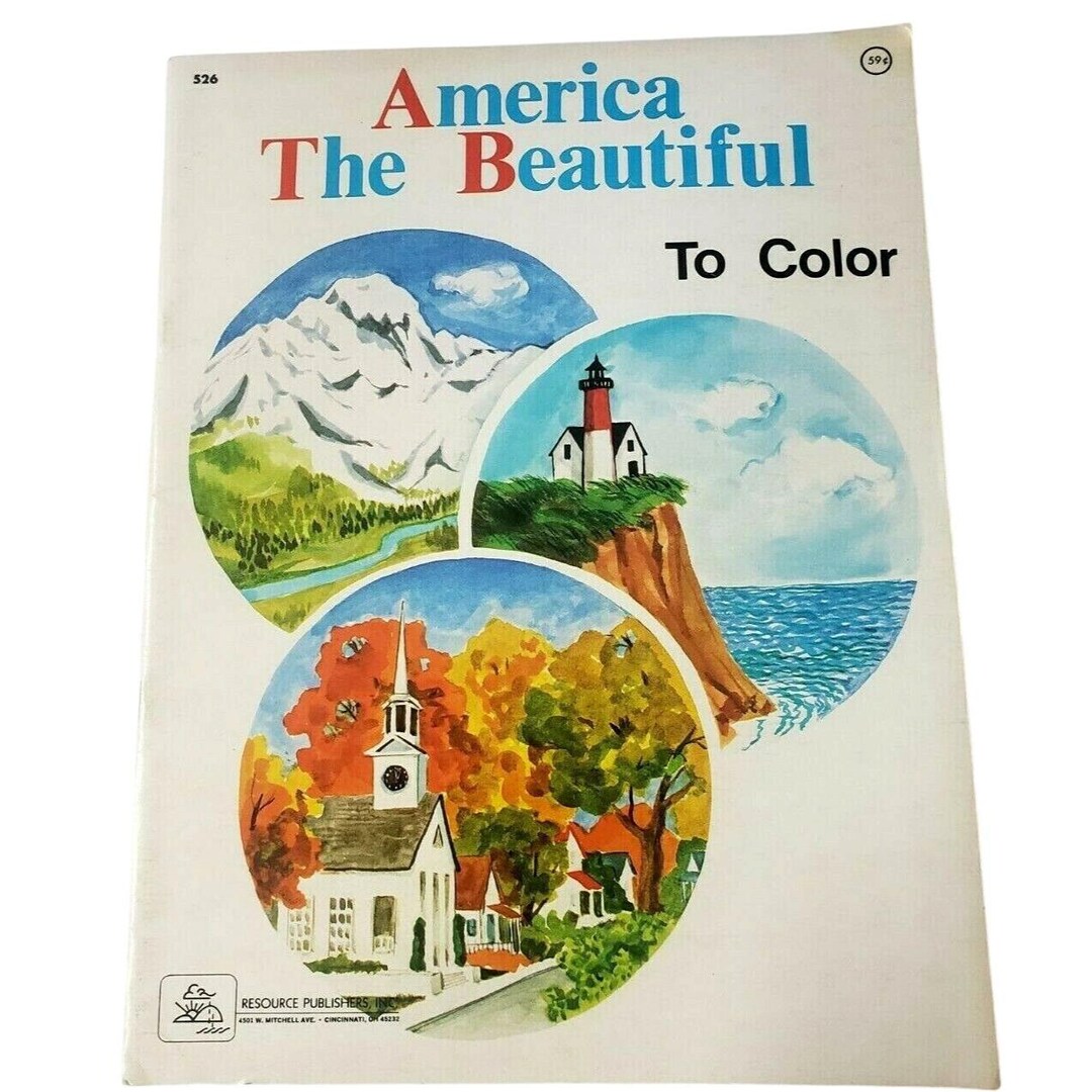 America the Beautiful to Color Activity Book Coloring Book Vintage - Etsy