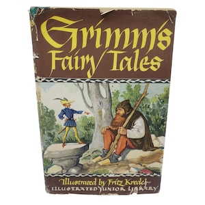 Grimms Fairy Tales Book Junior Library Hardcover Fritz Kredel Vintage