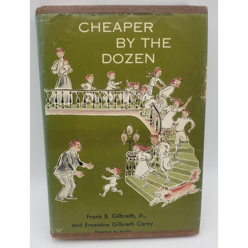Cheaper by the Dozen Hardcover Book Gilbreth and Carey 1967 Vintage - Etsy