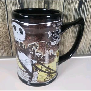Nightmare Before Christmas Jack Sally Beer Stein 20 Oz Mug NECA 10th Anniversary image 2
