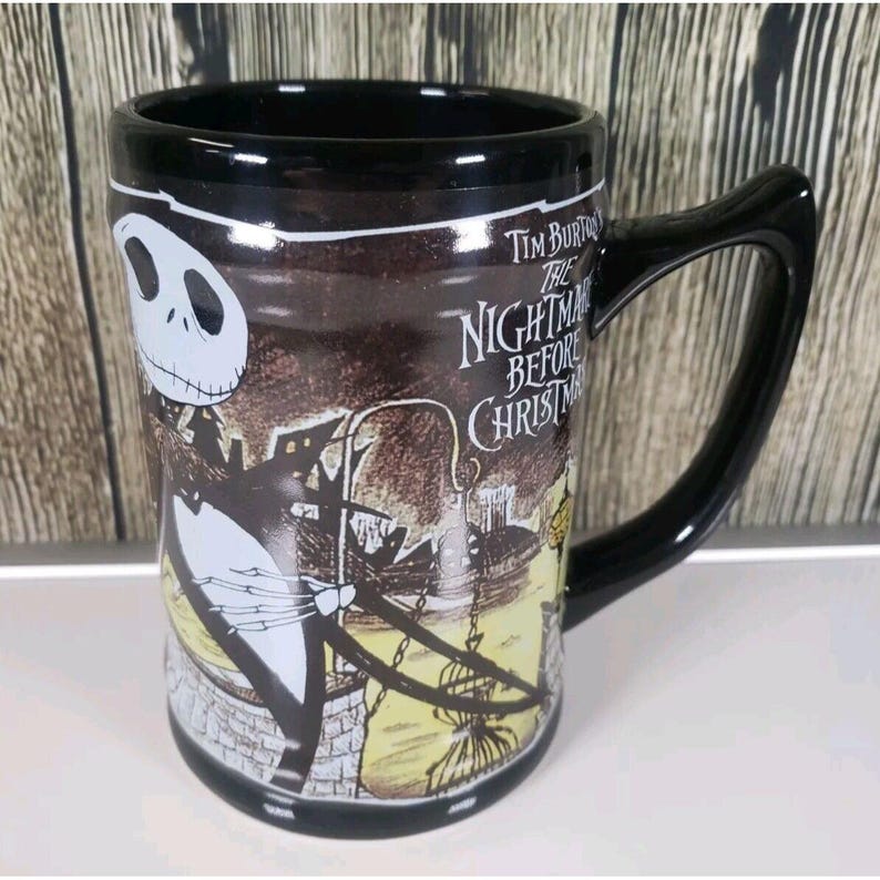 Nightmare Before Christmas Jack Sally Beer Stein 20 Oz Mug NECA 10th Anniversary image 2
