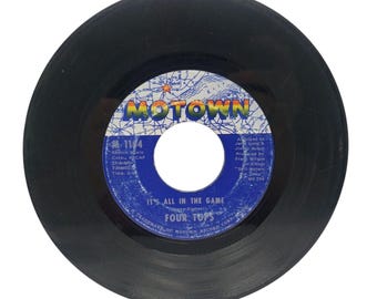 Four Tops 45 RPM Record It's All In The Game / Love Is The Answer Vintage Motown
