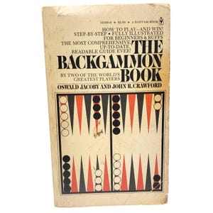 The Backgammon Book Oswald Jacoby and John R. Crawford 1970 Bantam Paperback