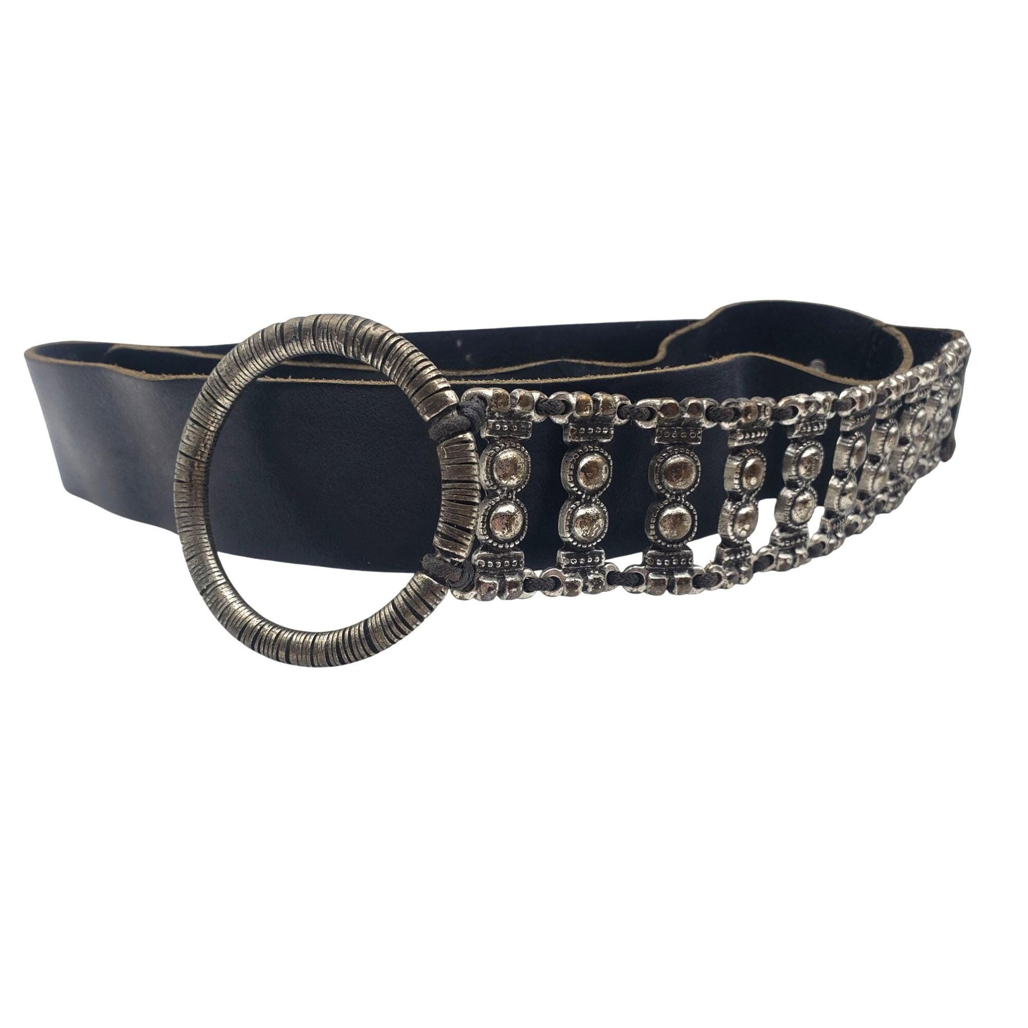 Antoniazzi Firenze Genuine Leather Belt Silver Tone Metal  display picture 3