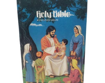 Holy Bible King James Version 1979 Red Letter Edition With Study Helps Vintage