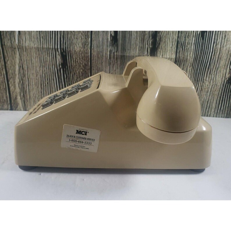 ITT Model Phone 183499103 Push Button Desk Telephone Touchtone Tan PROP ...