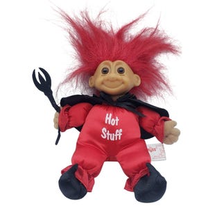Russ Troll Devil Doll Valentines Hot Stuff Cape Pitchfork Vintage