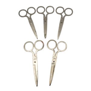 Stainless Steel USA-Made Scissors Pointed Crafting Sewing Set of 5 Vintage