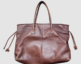 Vintage Y2K Banana Republic Brown Leather Shoulder Bag - Etsy
